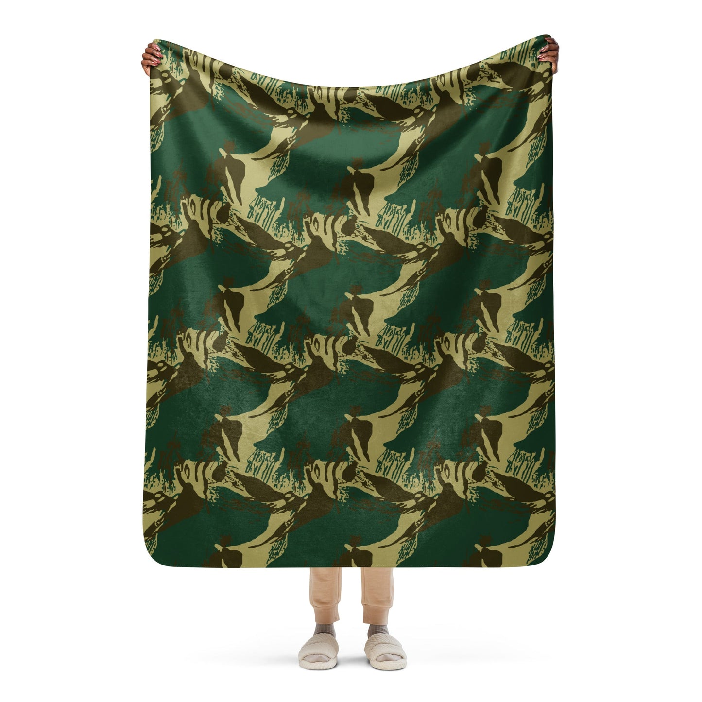 Pakistani Brushstroke CAMO Sherpa blanket - 50″×60″ - Blanket