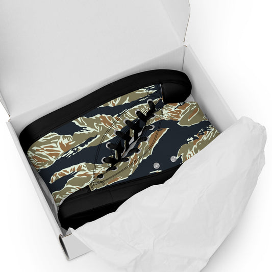 Philippine Tiger Stripe Special Forces Distinctive Uniform (SDFU) CAMO Mens high top canvas shoes - High Top Canvas Shoes