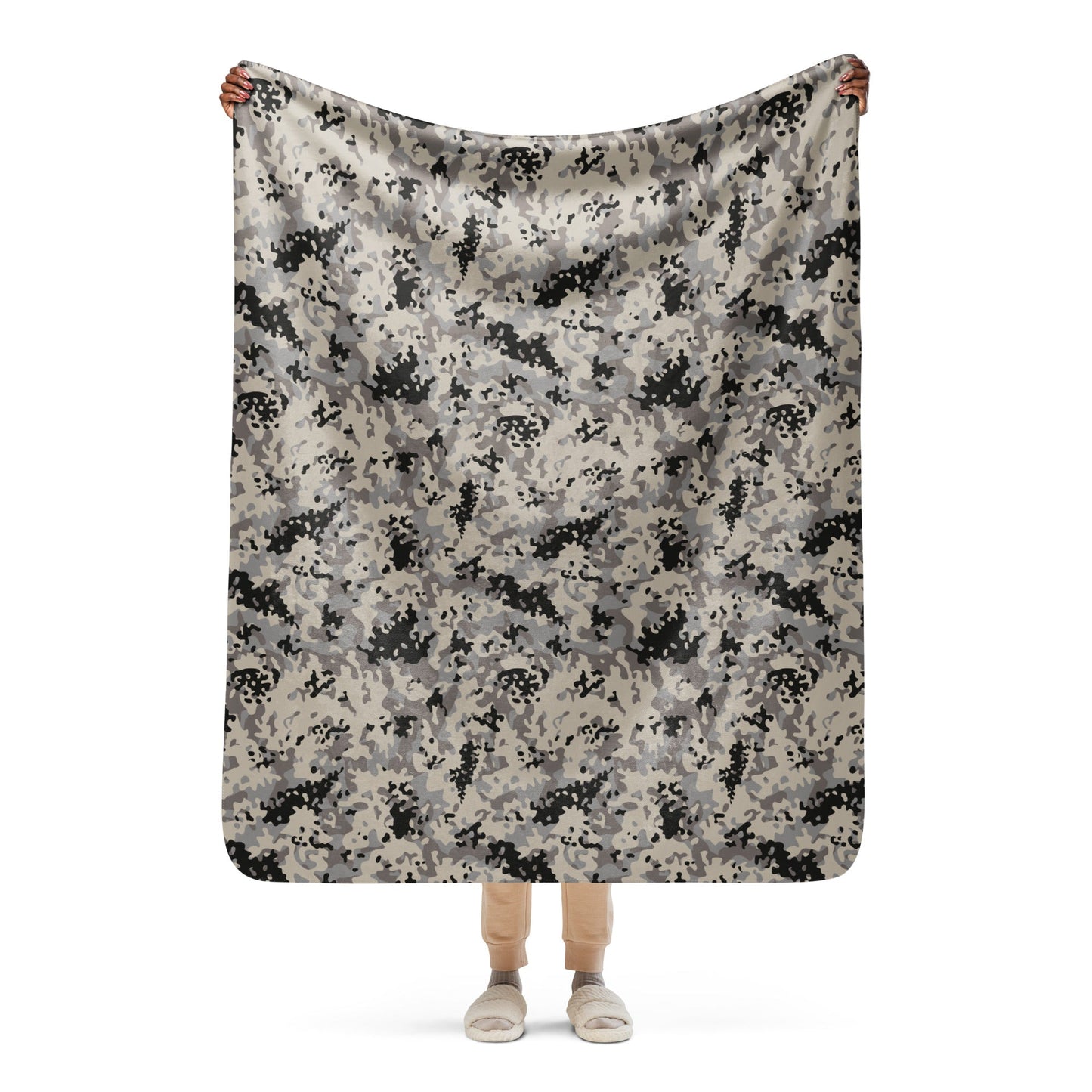 Polish Flecktarn Urban Anti-Terrorist CAMO Sherpa blanket - 50″×60″ - Blanket