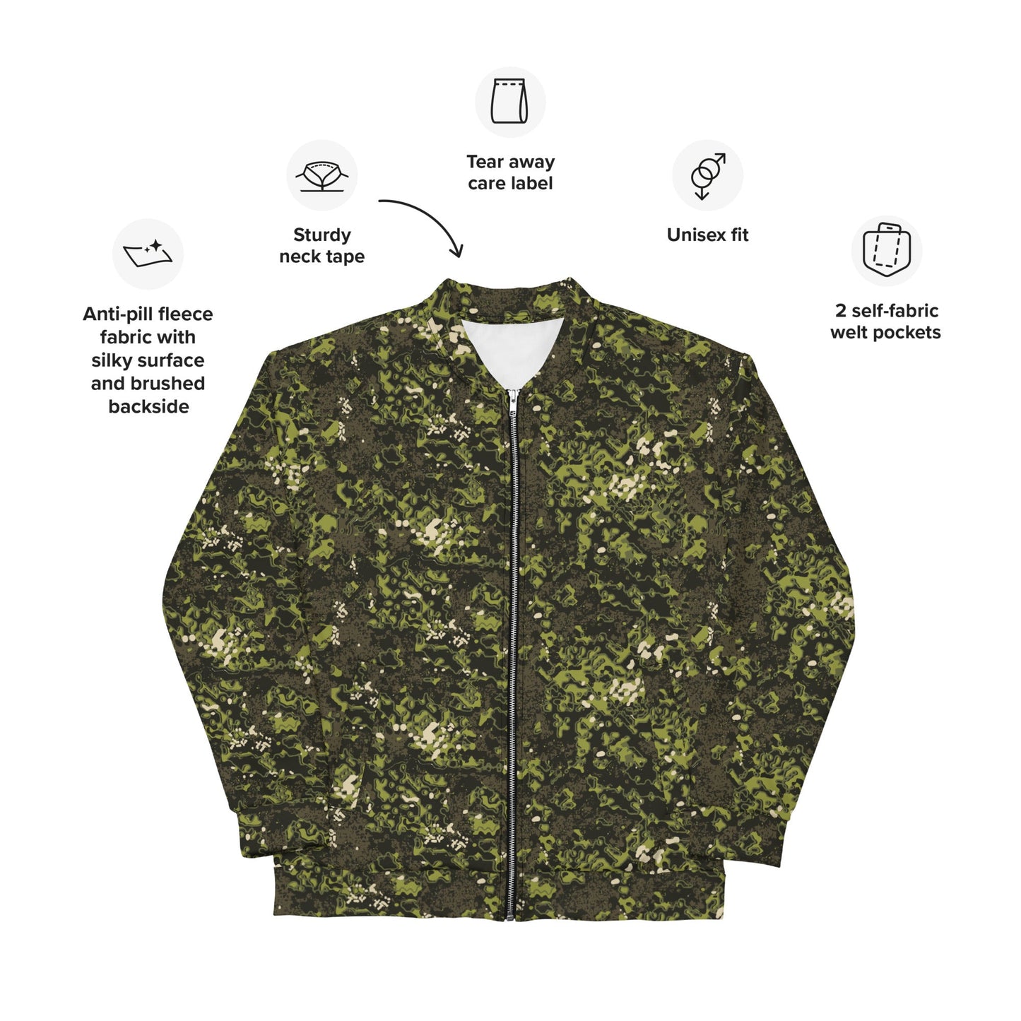 Polish Modular Adaptive Penetrative Ambush (MAPA) CAMO Unisex Bomber Jacket - Jackets