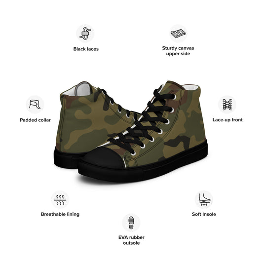 Polish Pantera WZ93 CAMO Mens high top canvas shoes - High Top Canvas Shoes