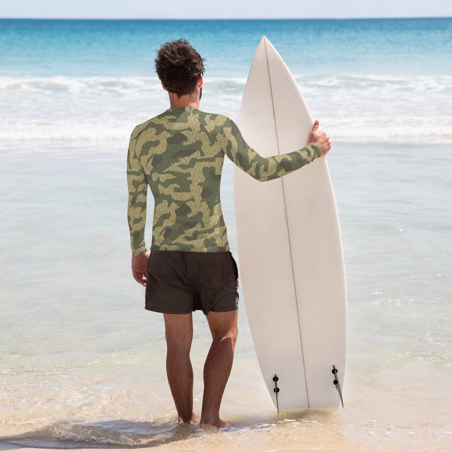 Polish Splittermuster WZ56 CAMO Mens Long-Sleeve Rash Guard