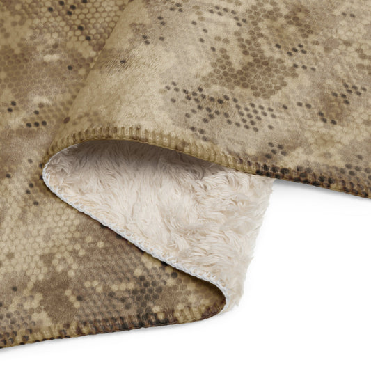 Rattlesnake Hex Desert CAMO Sherpa blanket - Blanket
