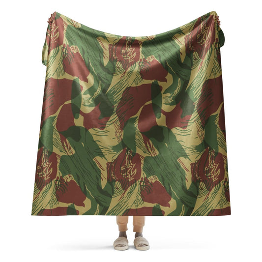 Rhodesian Brushstroke 2nd Pattern CAMO Sherpa blanket - 60″×80″