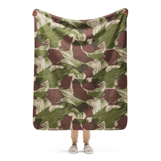 Rhodesian Brushstroke Adder/Adro CAMO Sherpa blanket - 50″×60″ - Sherpa Blanket