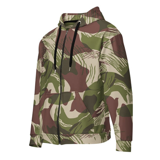 Rhodesian Brushstroke Adder/Adro CAMO Unisex zip hoodie - 2XS - Unisex Zip Hoodie