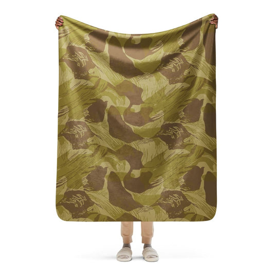 Rhodesian Brushstroke Dry Season CAMO Sherpa blanket - 50″×60″