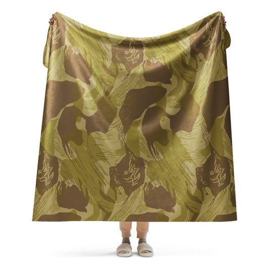 Rhodesian Brushstroke Dry Season CAMO Sherpa blanket - 60″×80″