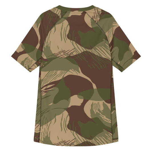 Rhodesian Brushstroke Multi-terrain CAMO Mens Short-Sleeve Rash Guard - Short-sleeve Guards