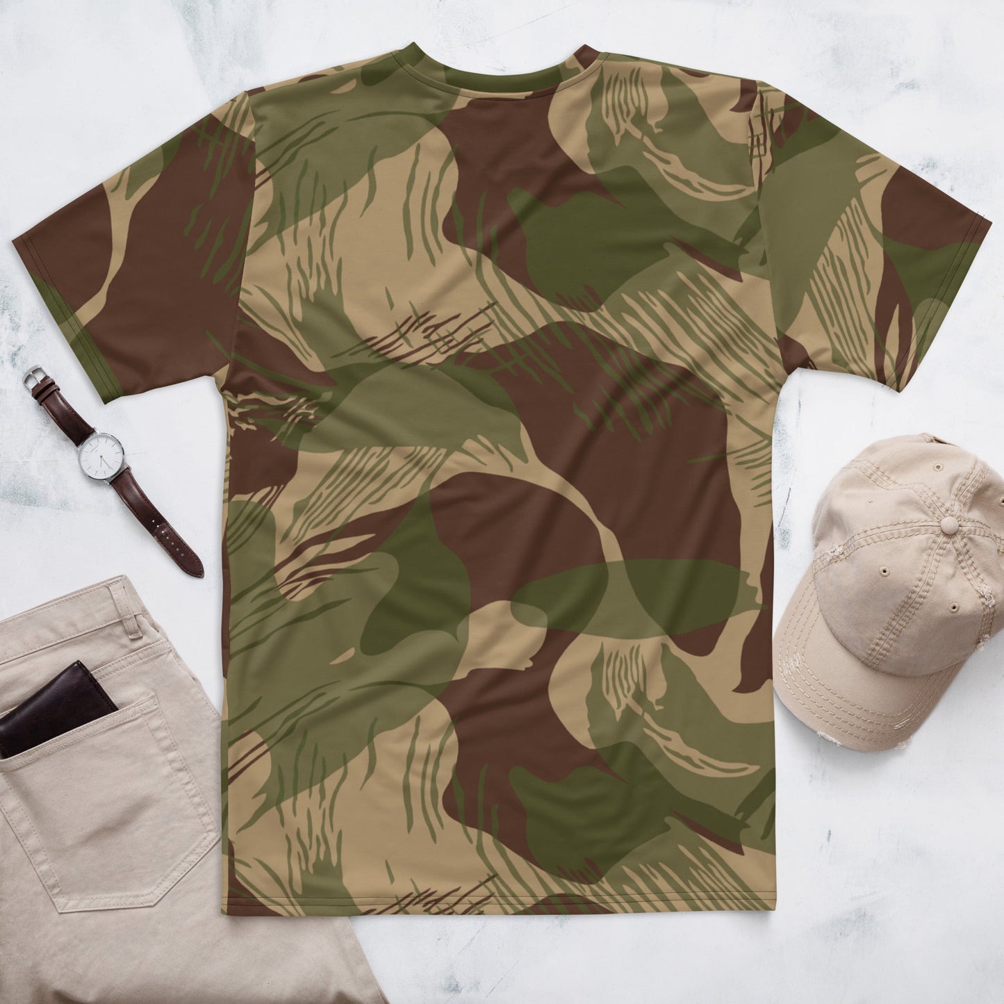 Rhodesian Brushstroke Multi-terrain CAMO Mens T-shirt - T-Shirts