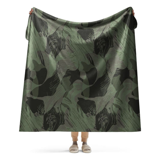 Rhodesian Brushstroke Night CAMO Sherpa blanket - 60″×80″