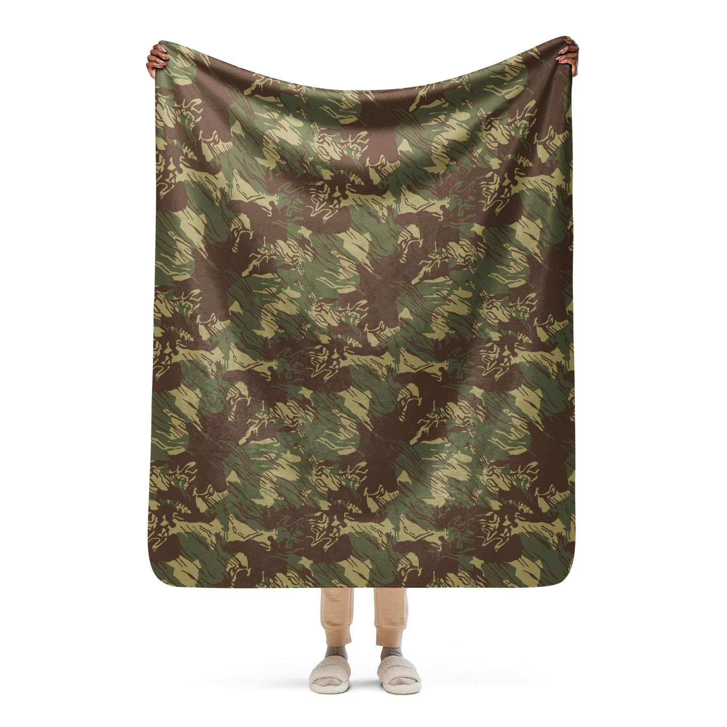 Rhodesian Brushstroke CAMO Sherpa blanket - 50″×60″ - Blanket