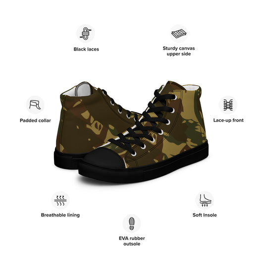 Rhodesian Brushstroke Transkei CAMO Mens high top canvas shoes High Top Canvas Shoes