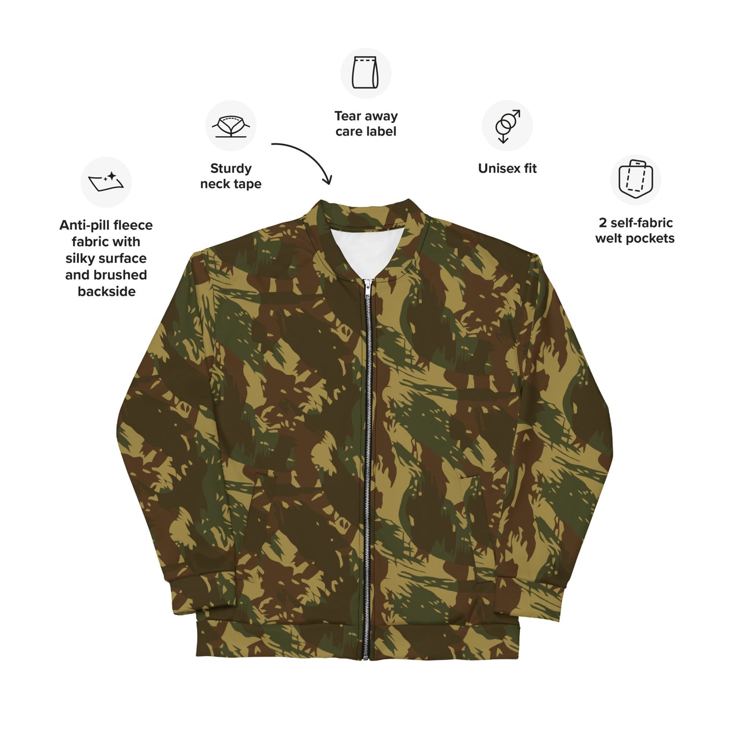 Rhodesian Brushstroke Transkei CAMO Unisex Bomber Jacket - Jackets