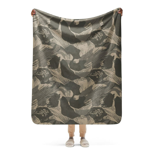 Rhodesian Brushstroke Urban Rubble CAMO Sherpa blanket - 50″×60″