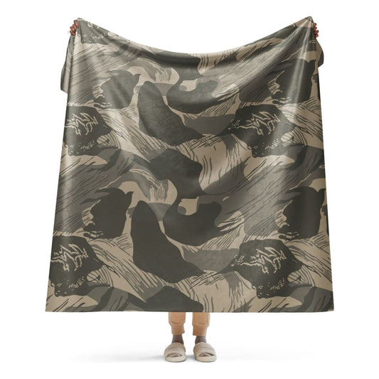 Rhodesian Brushstroke Urban Rubble CAMO Sherpa blanket - 60″×80″