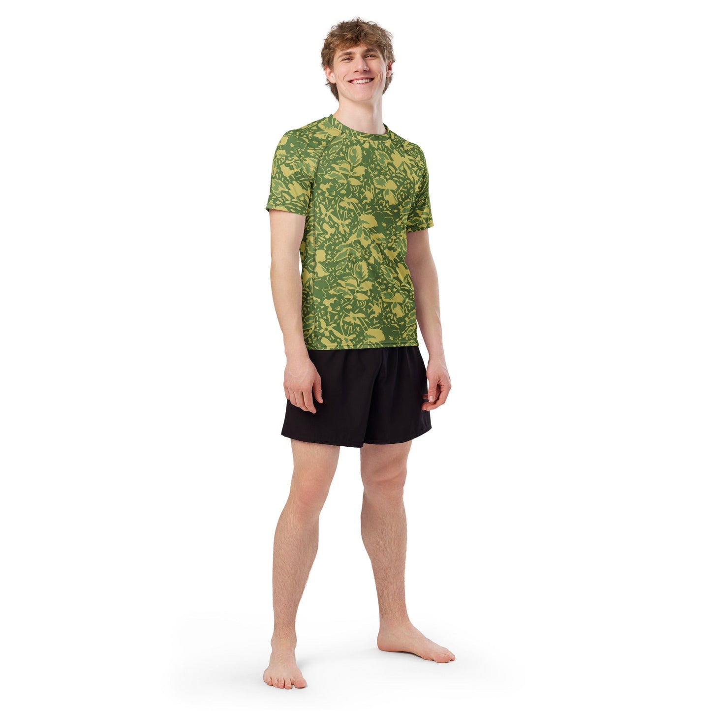 Romanian Soviet 1990 Leaf Spring CAMO Mens Short-Sleeve Rash Guard - Short-sleeve Guards