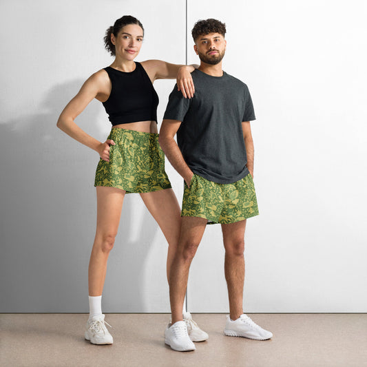 Romanian Soviet 1990 Leaf Spring CAMO Unisex Athletic Shorts