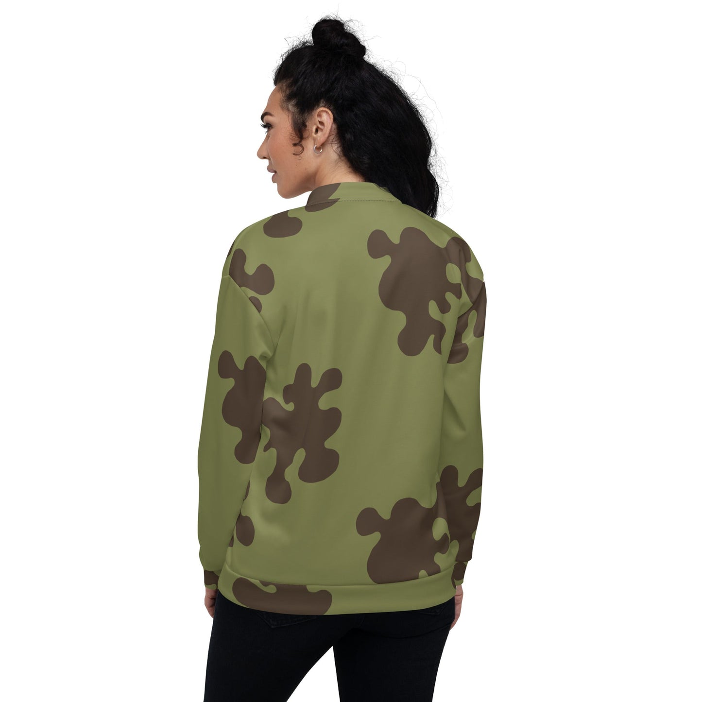 Russian Amoeba Green and Brown CAMO Unisex Bomber Jacket - Jackets