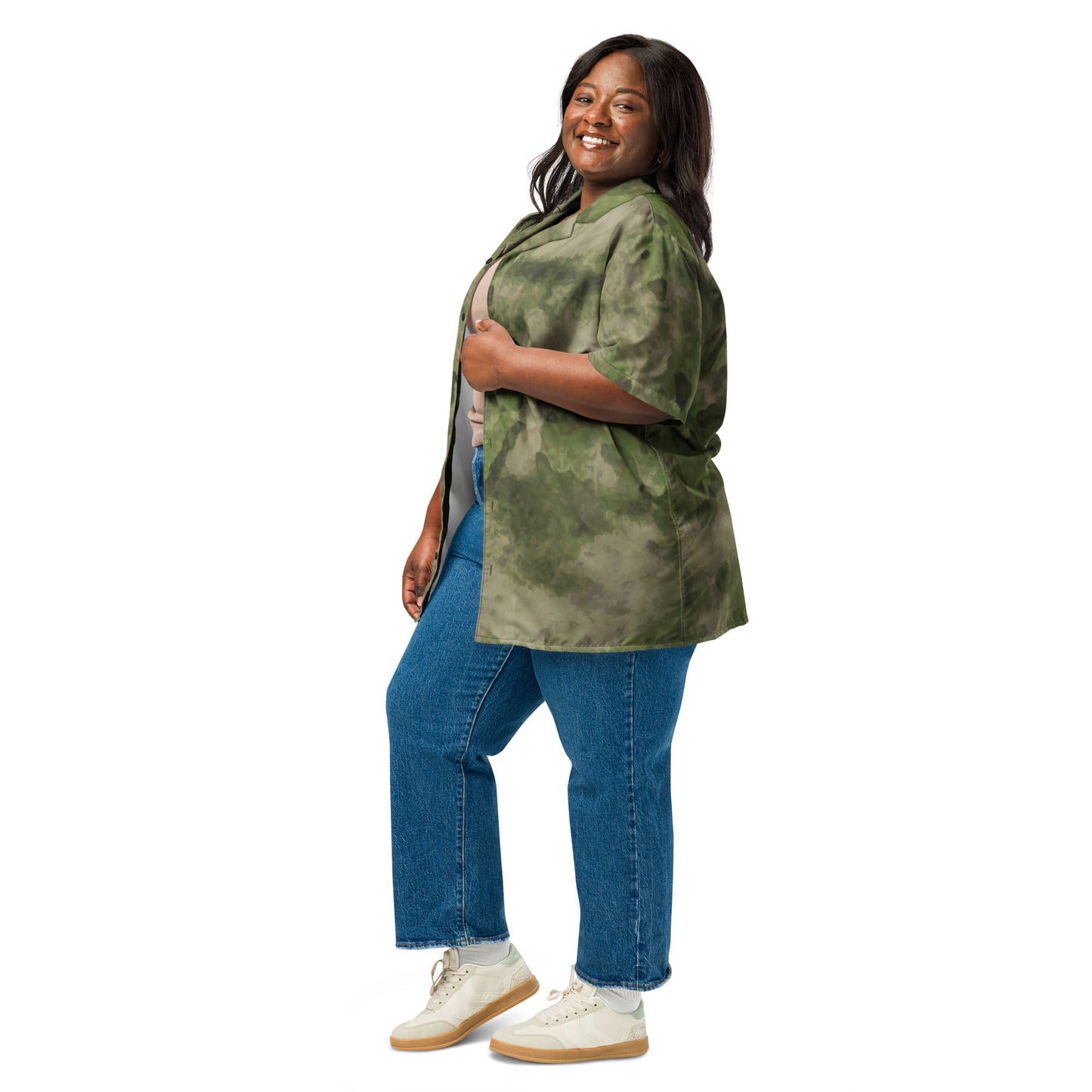 Russian Ataka FG (Green Moss) CAMO Unisex Short-Sleeve Button Shirt