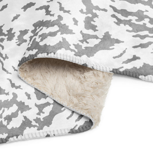 Russian Barvikha Red Dawn Snow Movie CAMO Sherpa blanket - Blankets