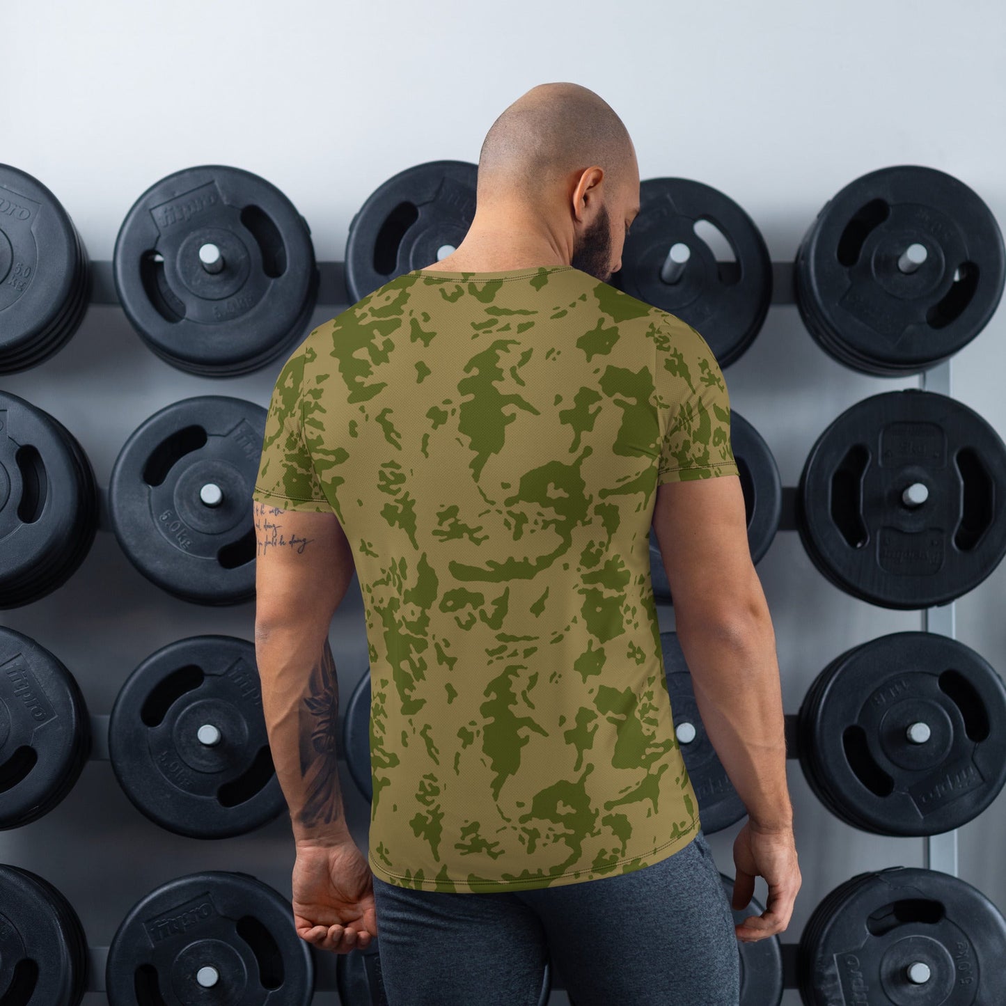 Russian Bicolor Granite CAMO Mens Athletic T-shirt - T-Shirts