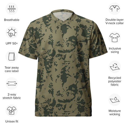 Russian Bicolor Woodland CAMO unisex sports jersey - Sports Jerseys