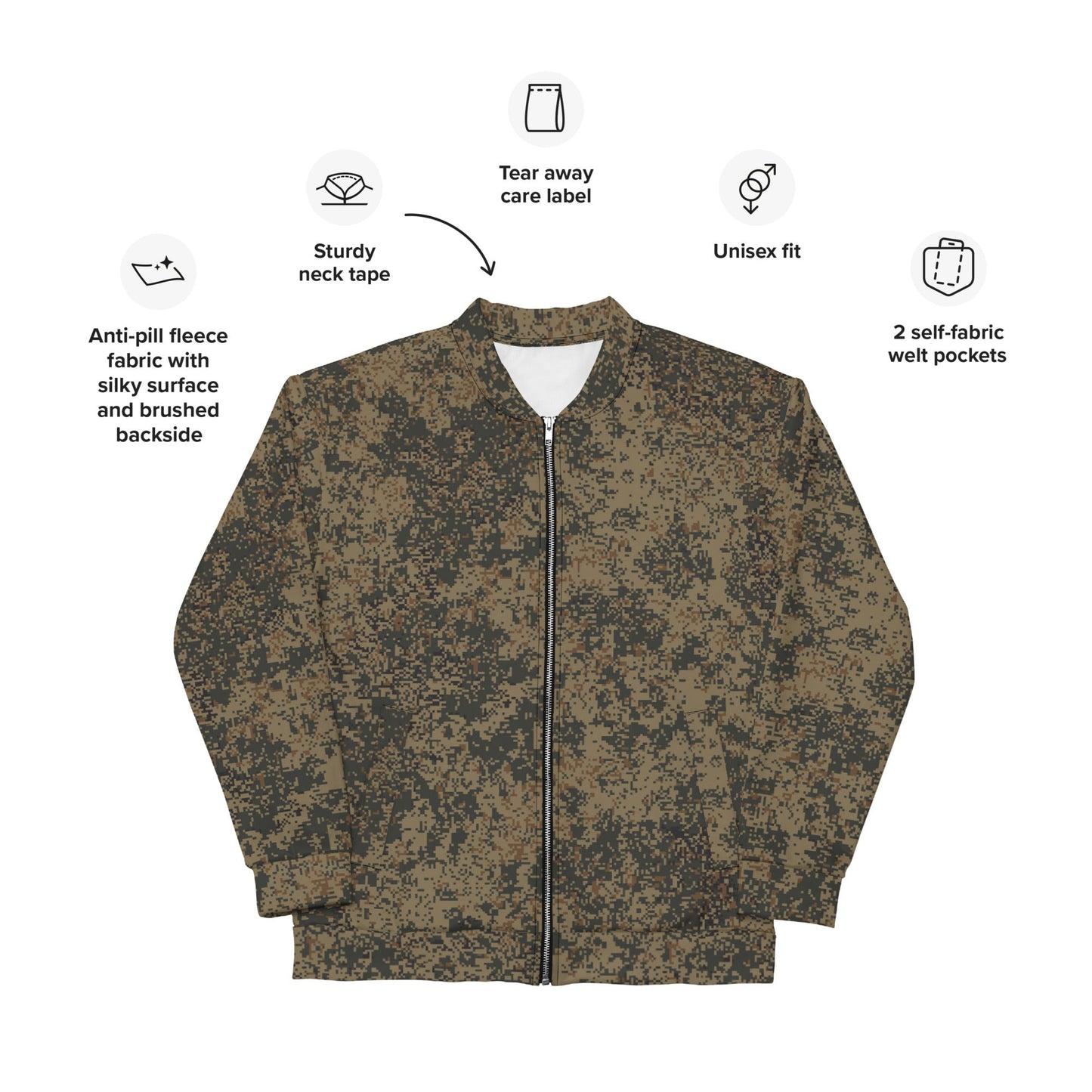 Russian Digital EMR Mountain CAMO Unisex Bomber Jacket