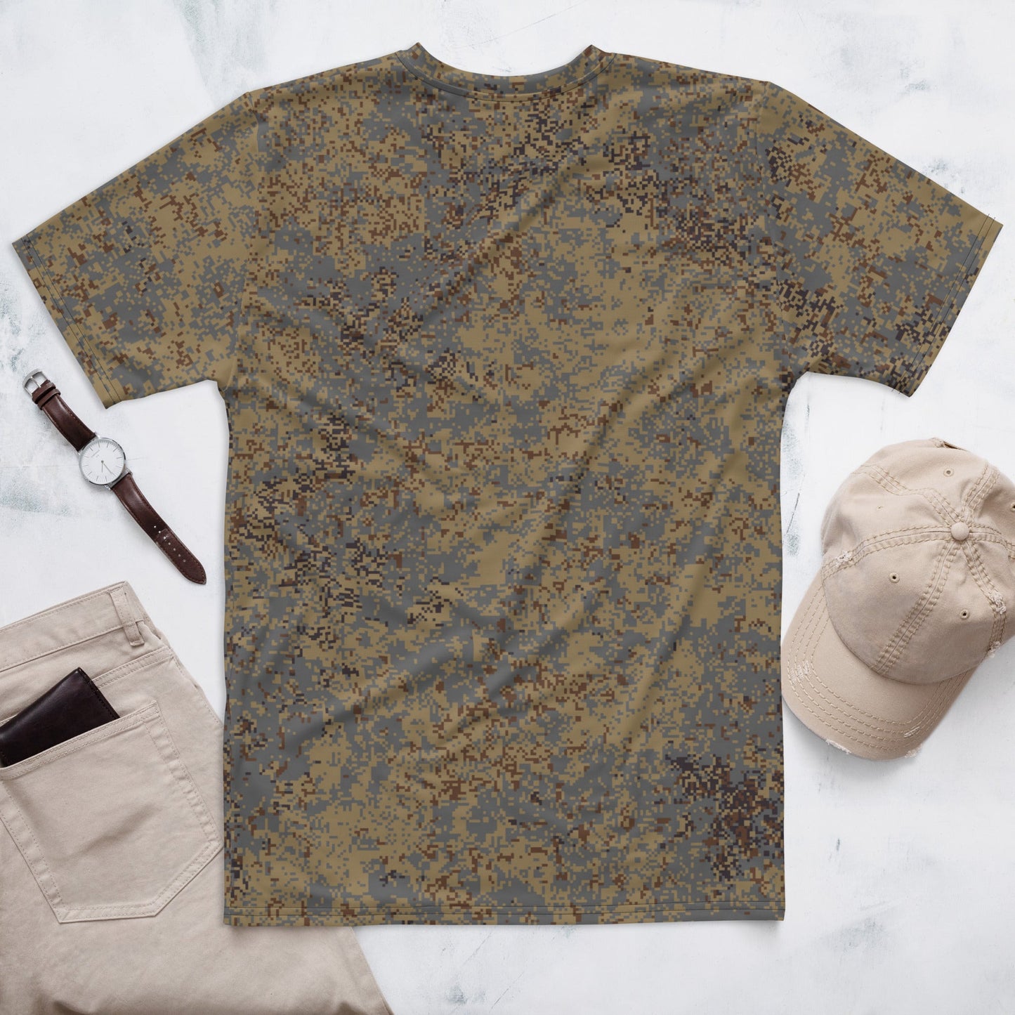 Russian Digital EMR Winter Grey CAMO Mens T-Shirt