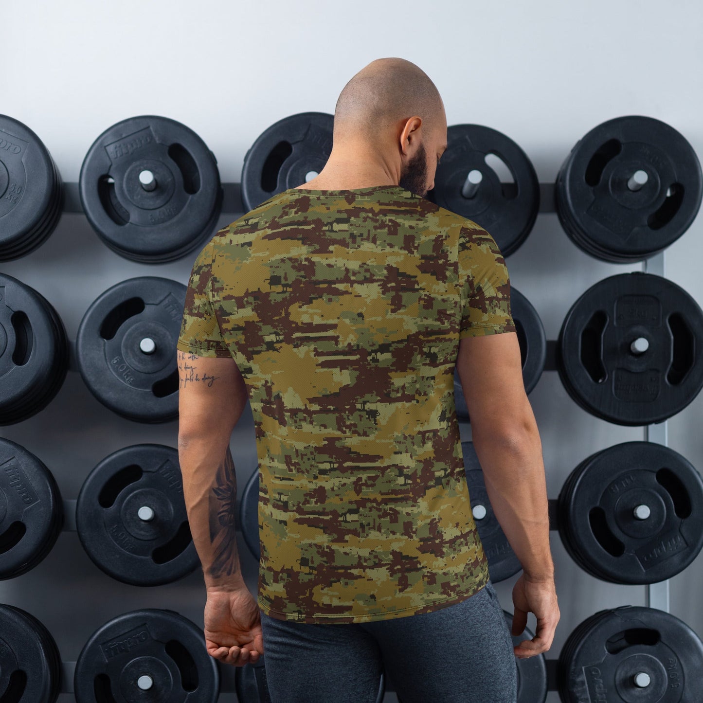 Russian Digital OSN Woodland CAMO Mens Athletic T-Shirt