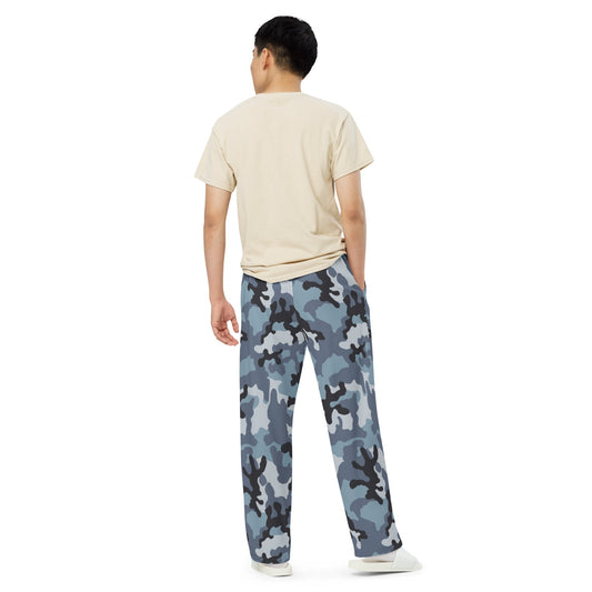 Russian KKO Urban Blue CAMO unisex wide-leg pants - Wide-leg Pants