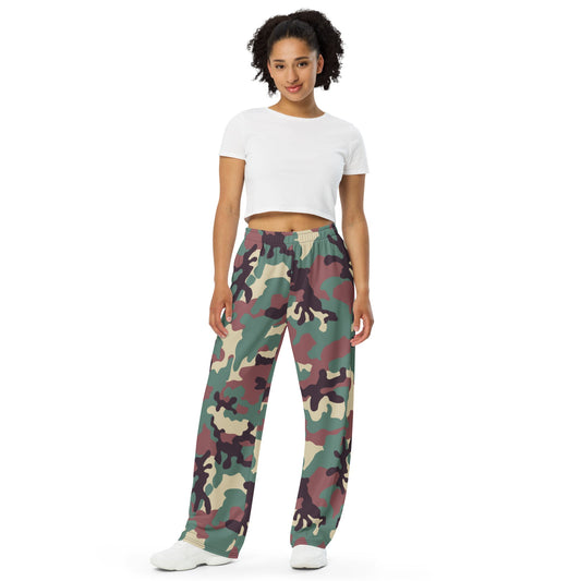 Russian KKO Woodland CAMO unisex wide leg pants Wide Pants