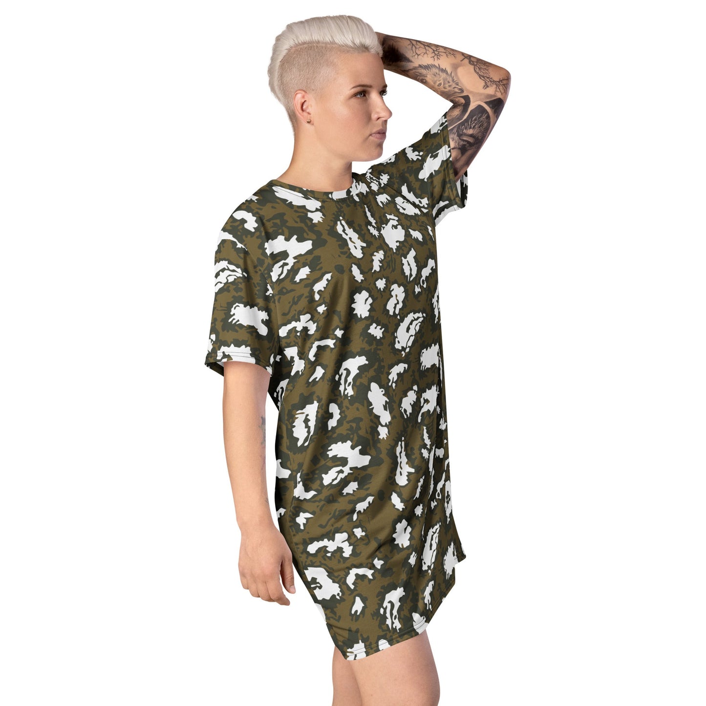 Russian KLMK Red Dawn BROWN Movie CAMO T-shirt dress - Womens T-Shirt Dresses