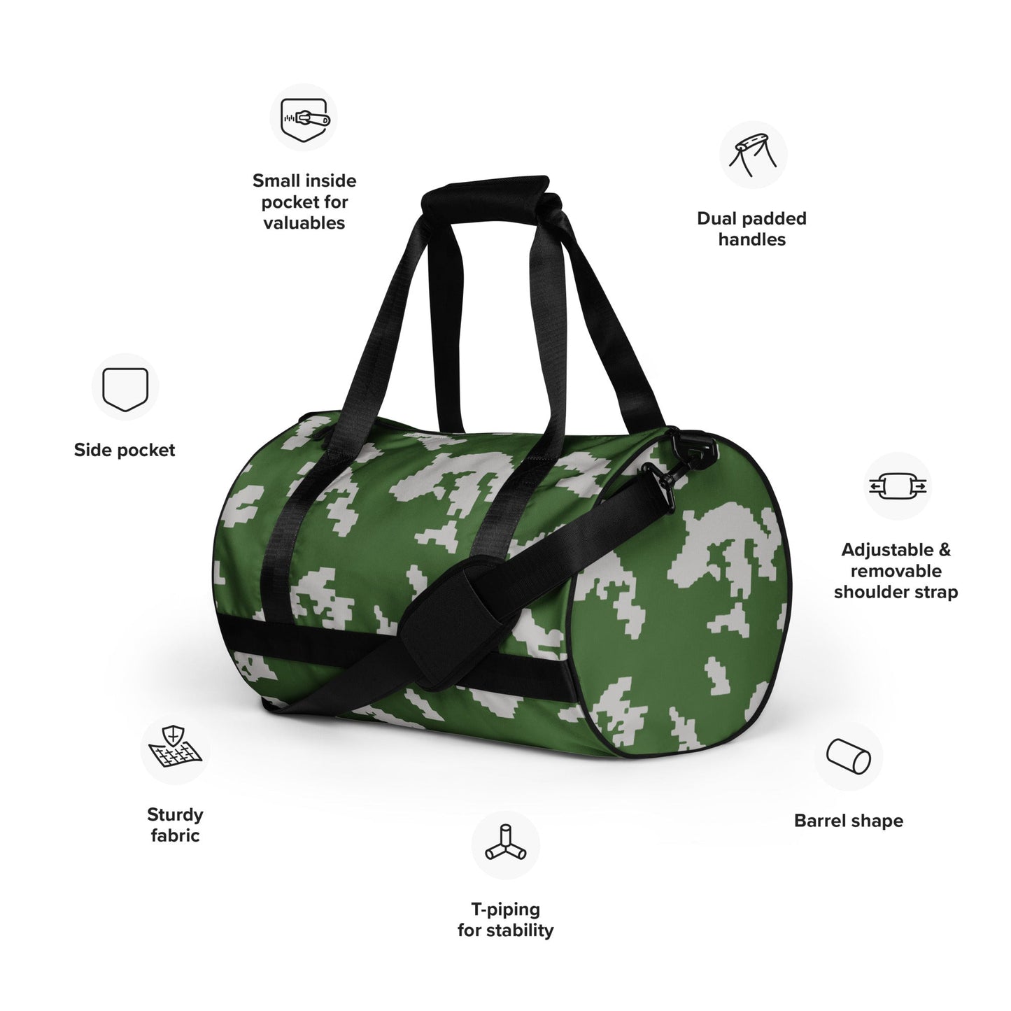 Russian KLMK Sunray Serebryanyi CAMO Gym Bag