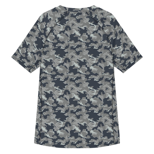 Russian SMK Melted Snow CAMO Mens Short-Sleeve Rash Guard - Short-sleeve Guards