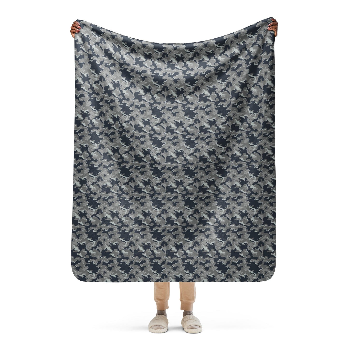 Russian SMK Melted Snow CAMO Sherpa blanket - 50″×60″ - Blankets