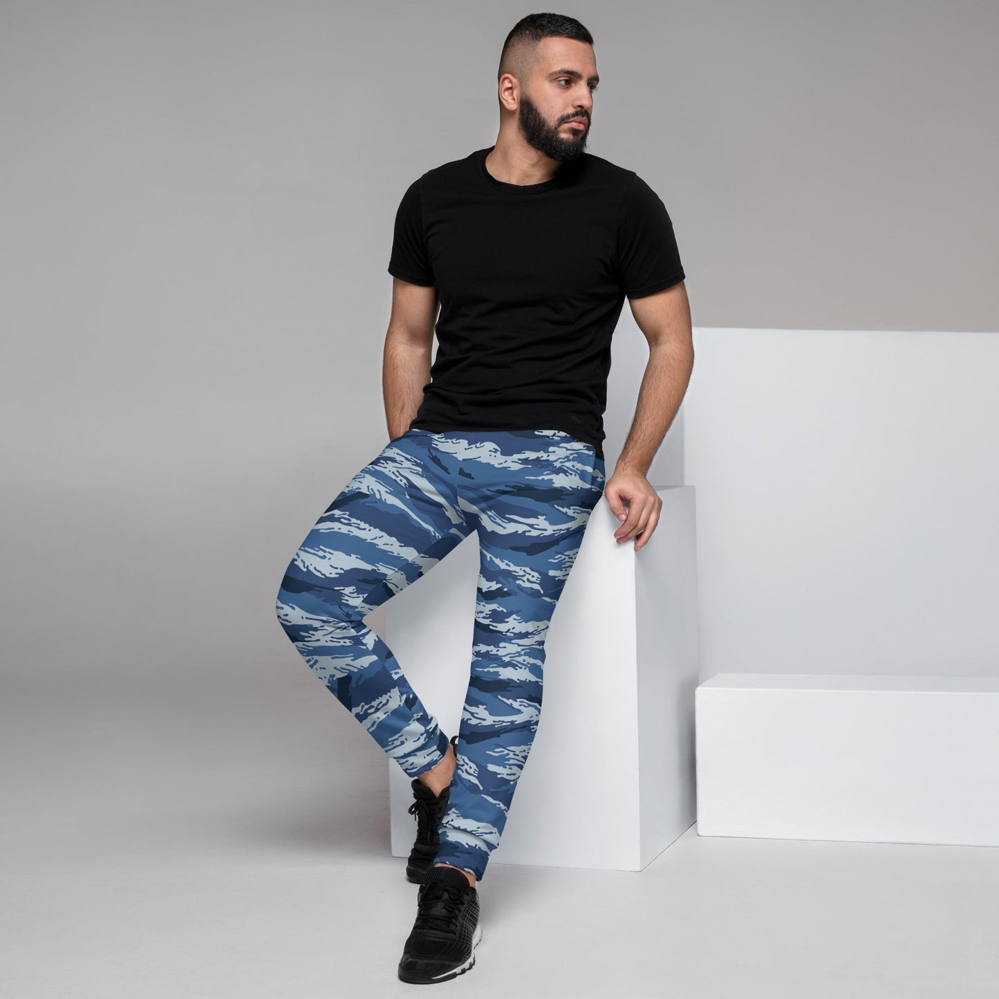 Russian Tiger Stripe Kamysh Blue CAMO Mens Joggers
