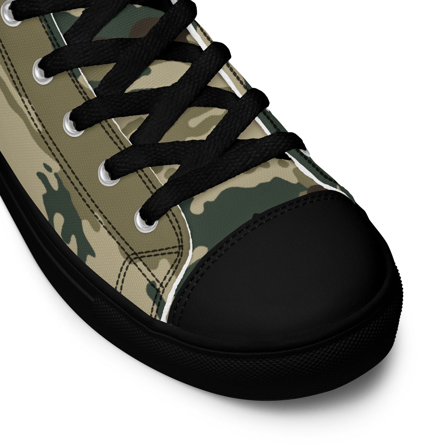 Russian Tiger Stripe Kamysh Green CAMO Mens high top canvas shoes - High Top Canvas Shoes