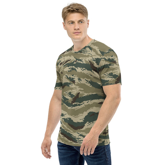 Russian Tiger Stripe Kamysh Green CAMO Mens T-shirt - T-Shirts