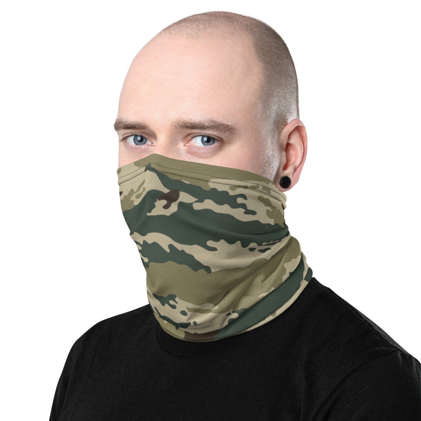 Russian Tiger Stripe Kamysh Green CAMO Neck Gaiter Gaiters