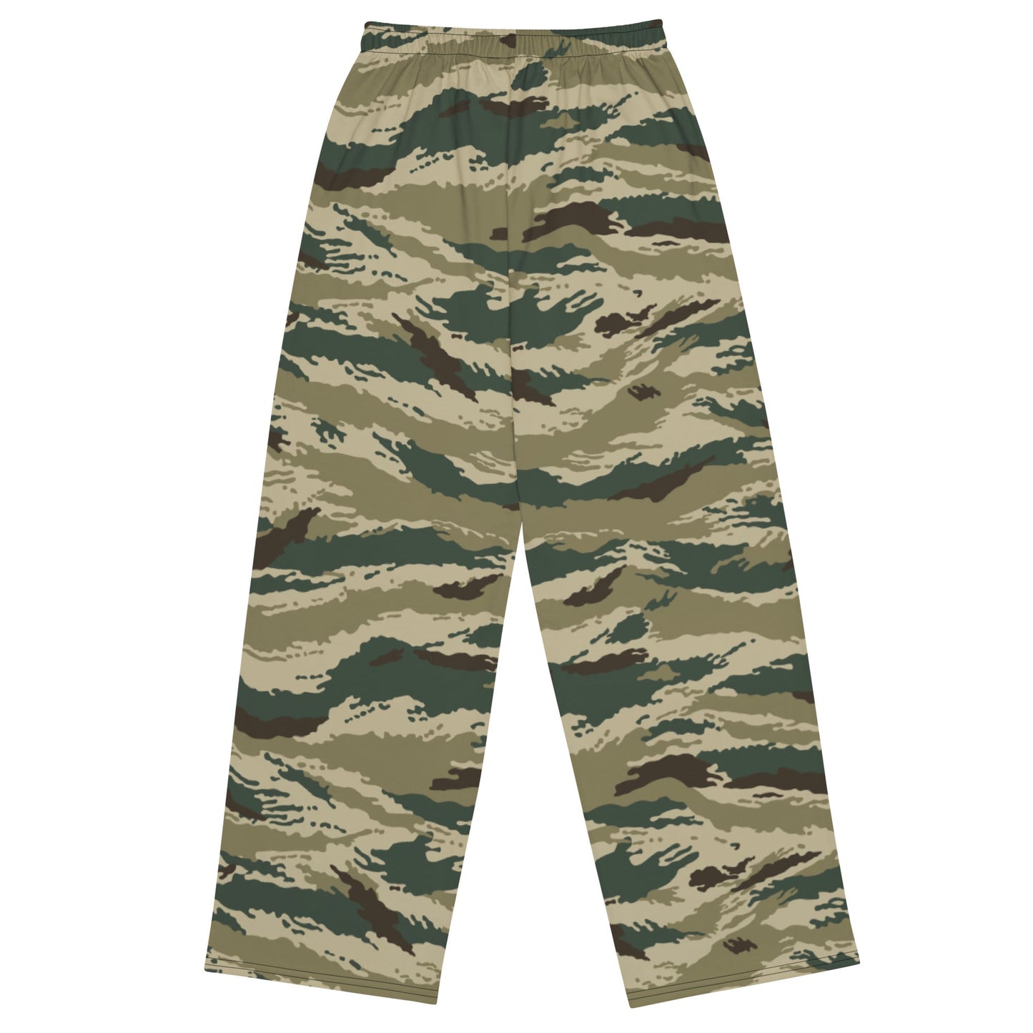 Russian Tiger Stripe Kamysh Green CAMO unisex wide-leg pants - Wide-leg Pants