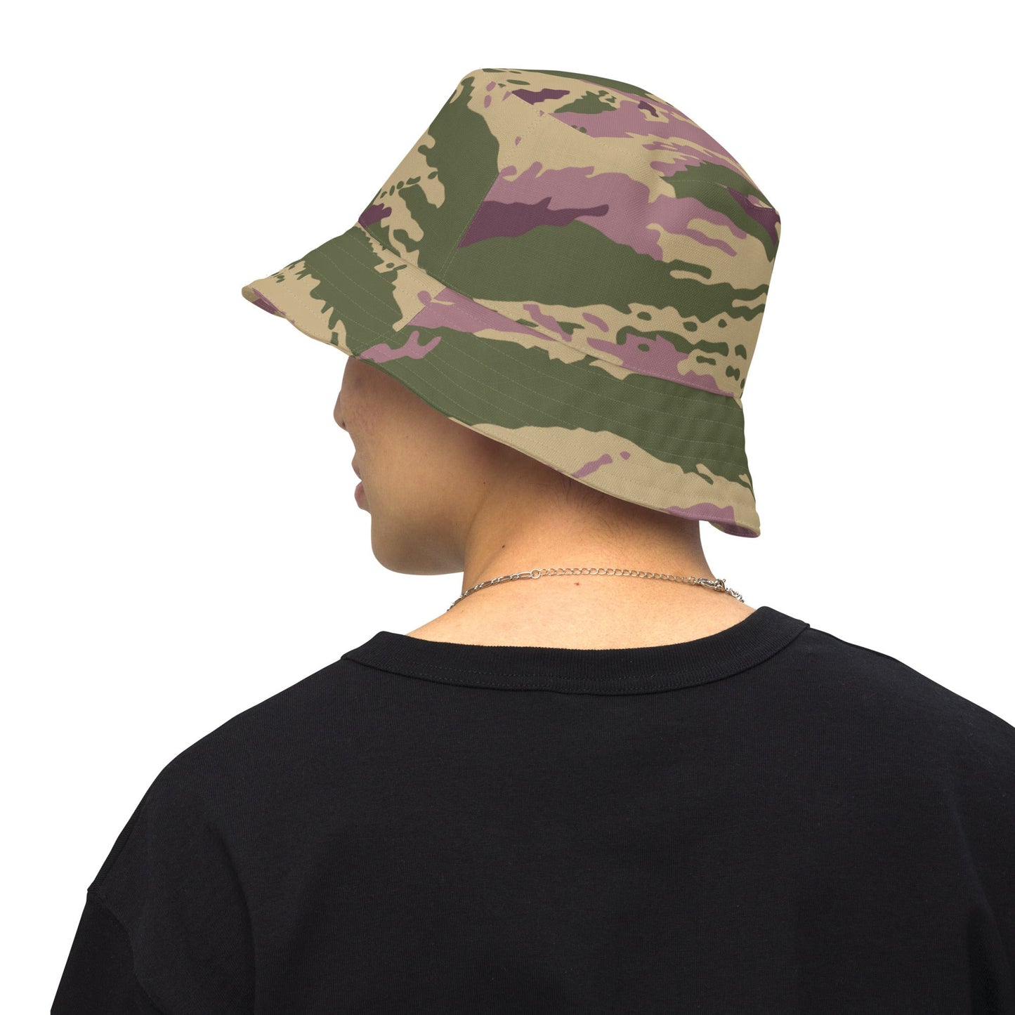 Russian Tiger Stripe Kamysh PFO CAMO Reversible bucket hat - Bucket Hats