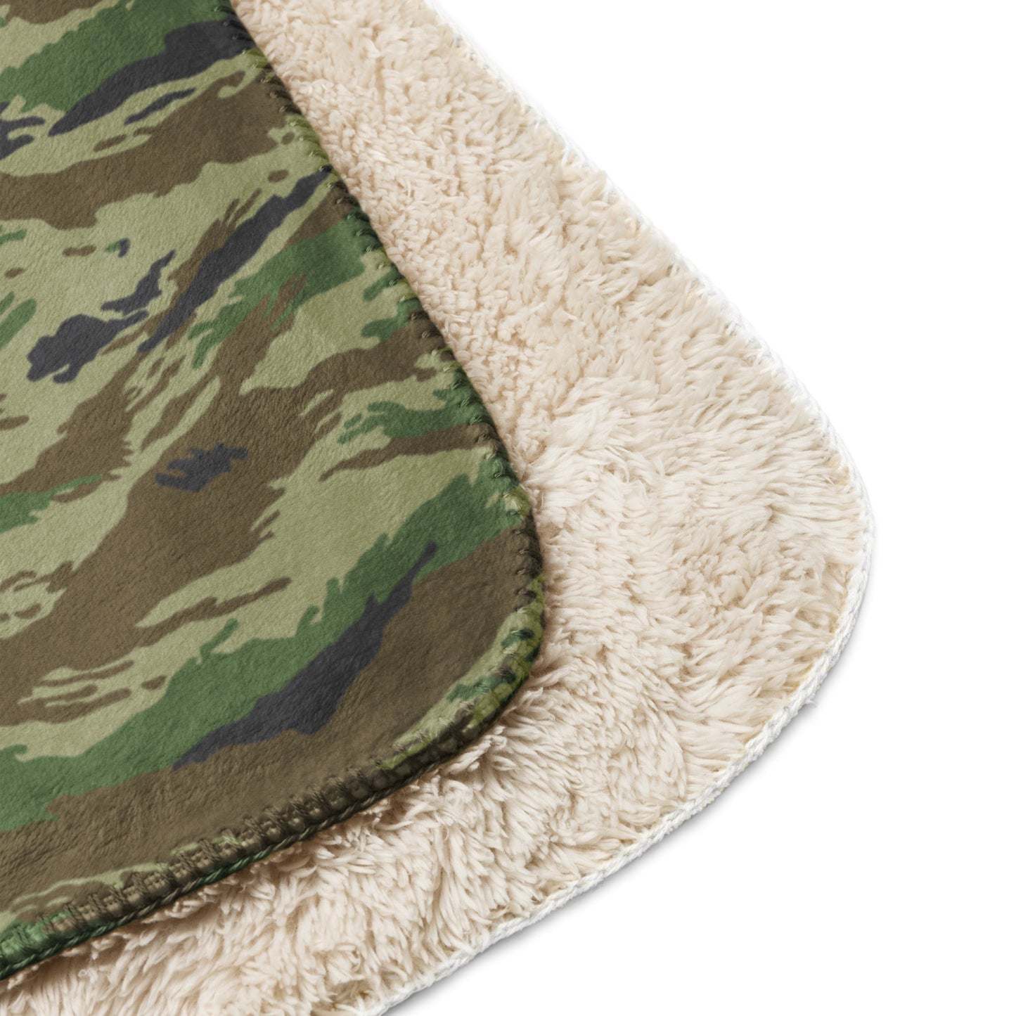 Russian Tiger Stripe Kamysh REX CAMO Sherpa blanket - Blankets