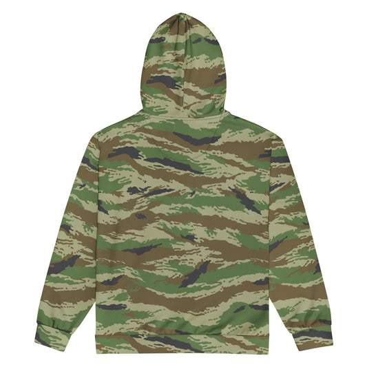 Russian Tiger Stripe Kamysh REX CAMO Unisex zip hoodie - Zip Hoodies