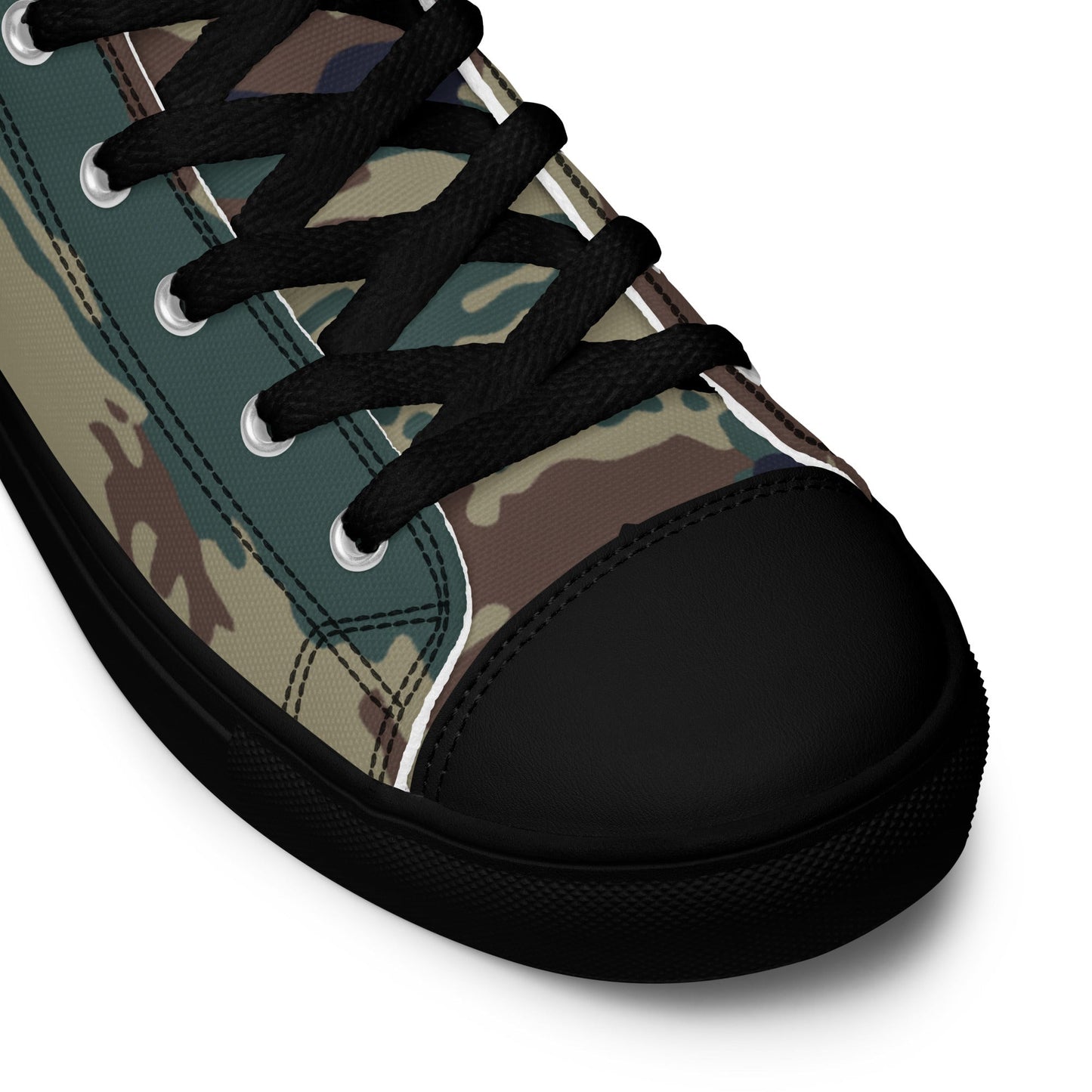 Russian Tiger Stripe Kamysh SPLAV CAMO Mens high top canvas shoes - High Top Canvas Shoes