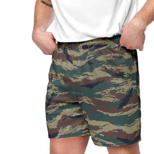 Russian Tiger Stripe Kamysh SPLAV CAMO Unisex mesh shorts - Mesh Shorts
