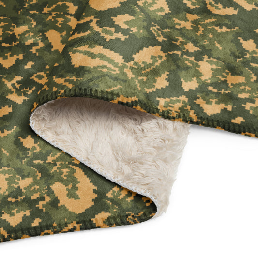 Russian TTsMKK Disruptive Tri Color CAMO Sherpa blanket - Blankets