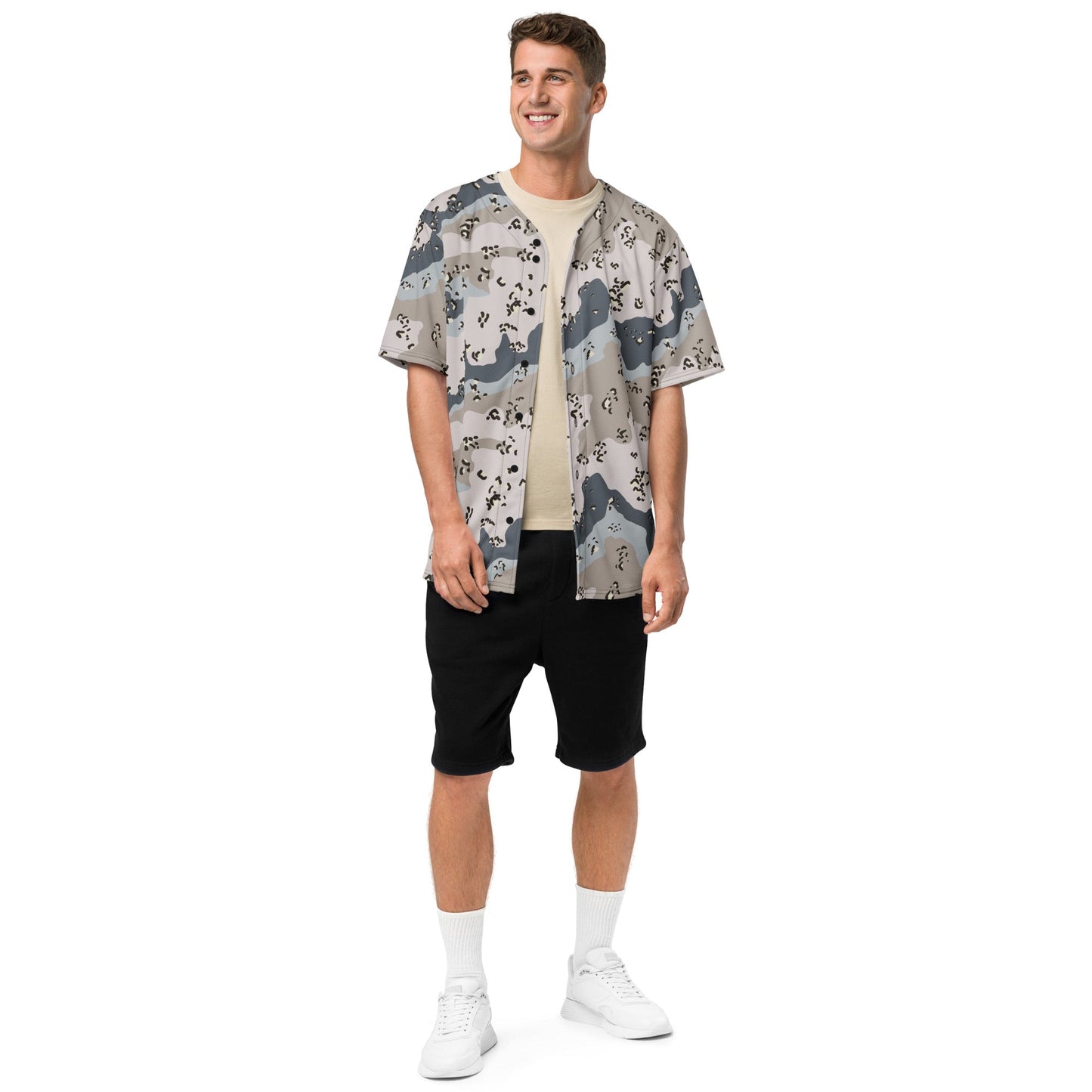 Saudi Chocolate Chip Desert Border Guard CAMO baseball jersey - Baseball Jerseys