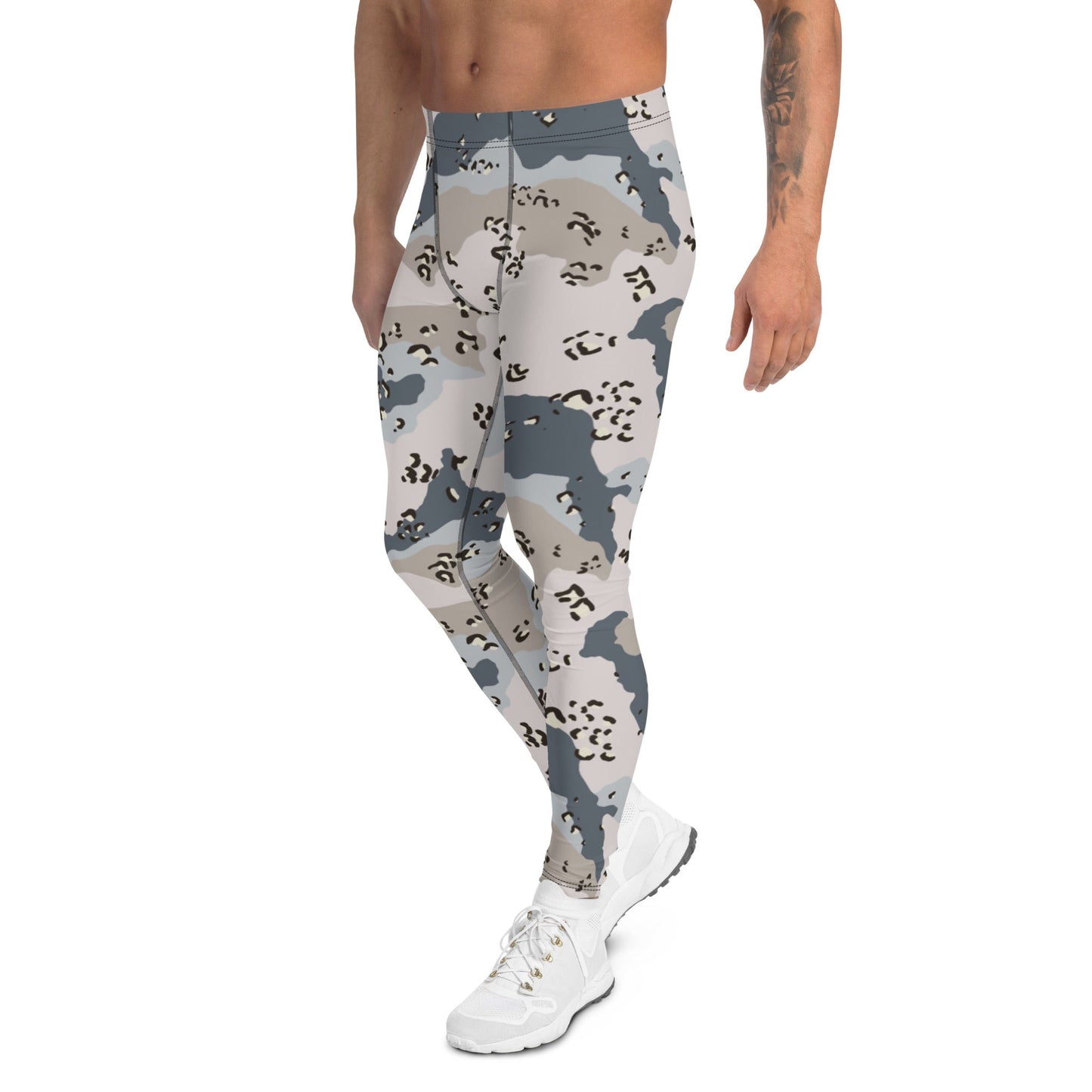Saudi Arabian Chocolate Chip Desert Border Guard CAMO Mens Leggings