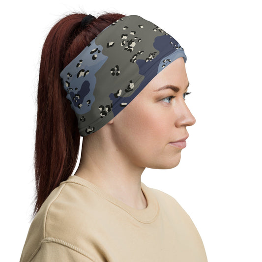 Saudi Chocolate Chip Desert Urban Blue CAMO Neck Gaiter Gaiters
